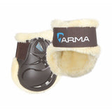 Brown fleece fetlock boots