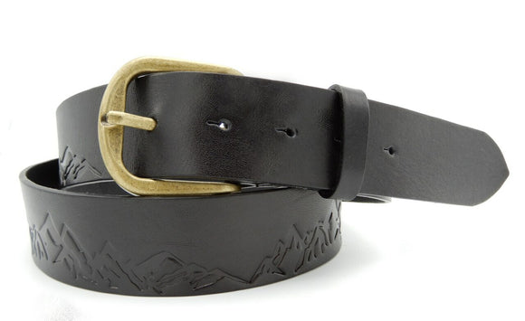 Lilo Collections Mountain Peaks Leather Belt