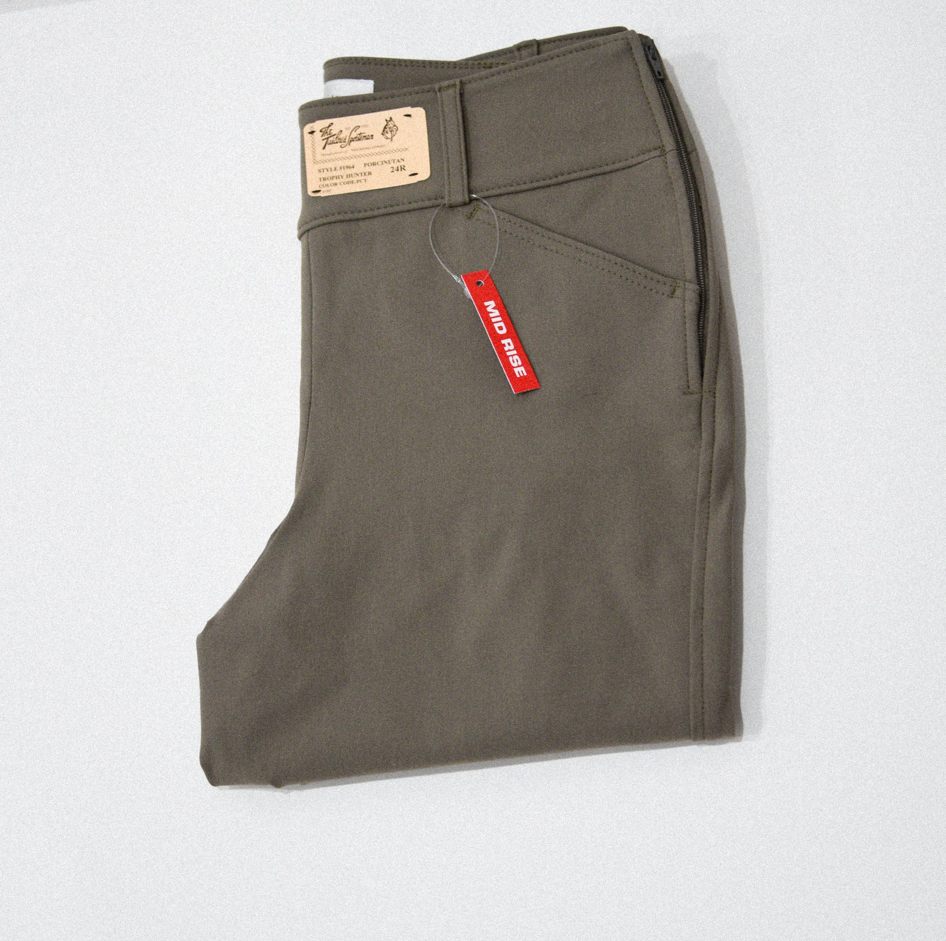Tailored Sportsman Mid Rise Side Zip Porcini
