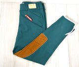 Tailored Sportsman mid rise front zip dark teal